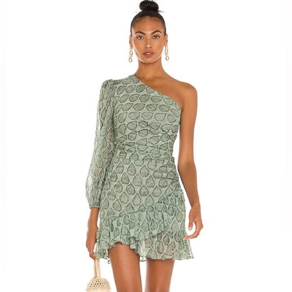Elliatt One-Shoulder Green Dress